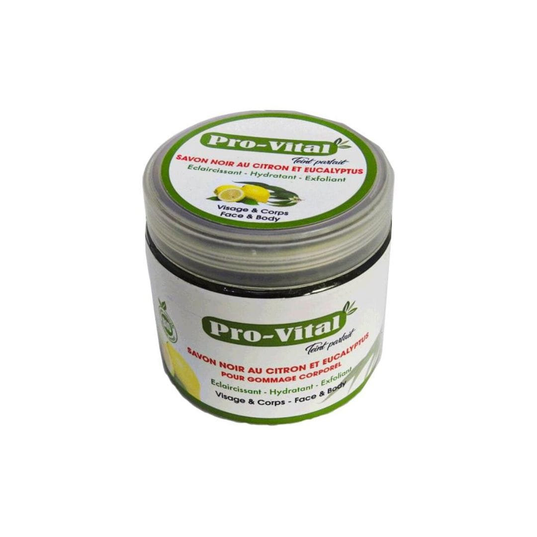 PRO-VITAL SAVON NOIR AU CITRON ET EUCALYPTUS 200G