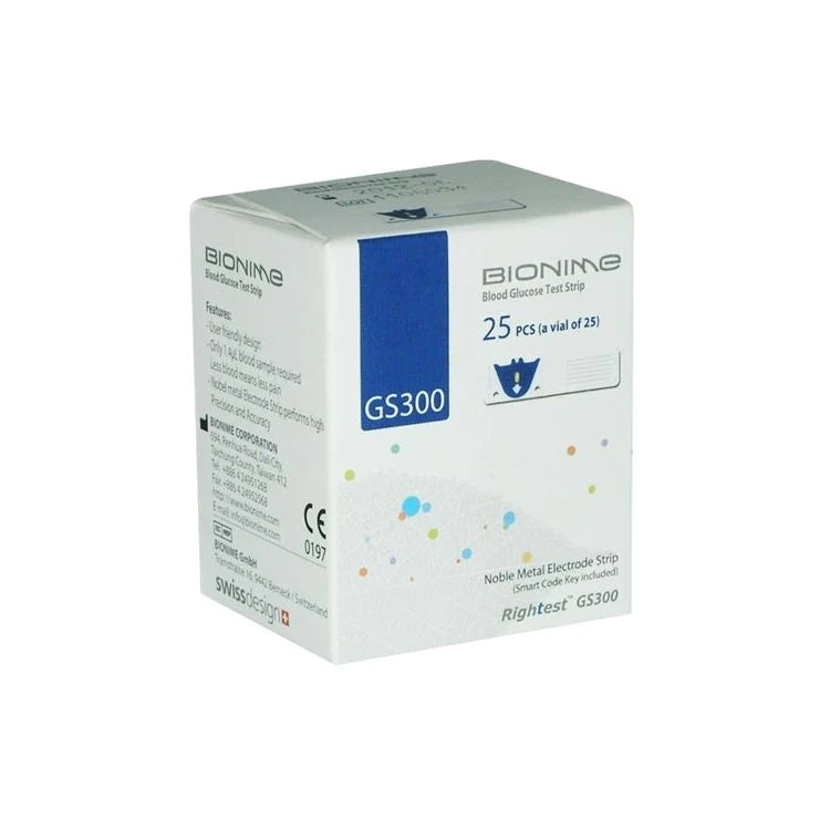 BIONIME GS300 BANDELETTES 25 UNITÉS (Pour Lecteur Bionime GM300)