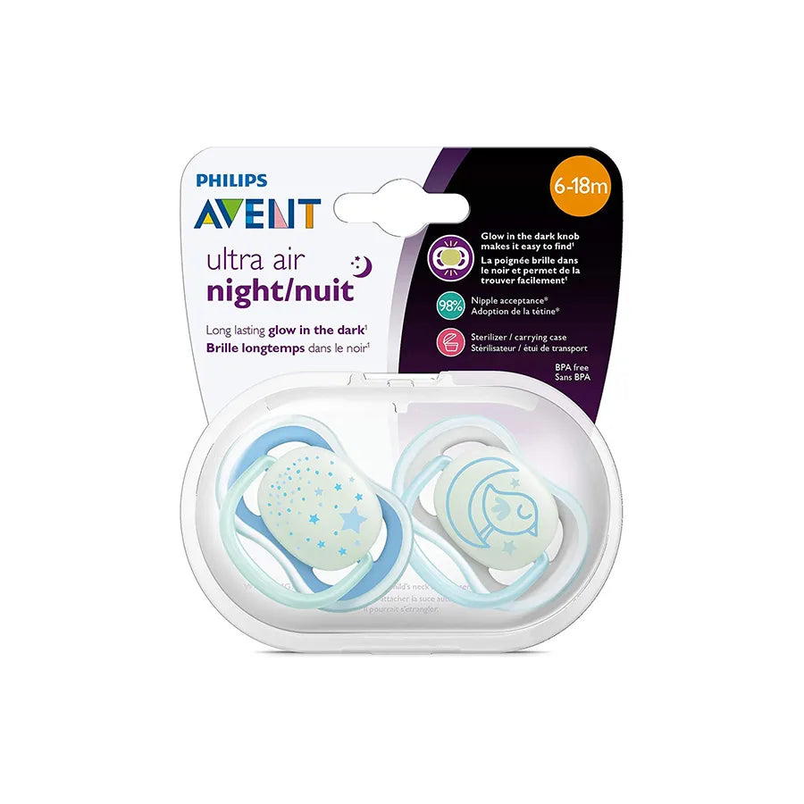 AVENT PACK 2 SUCETTES AIR NIGHTTIME