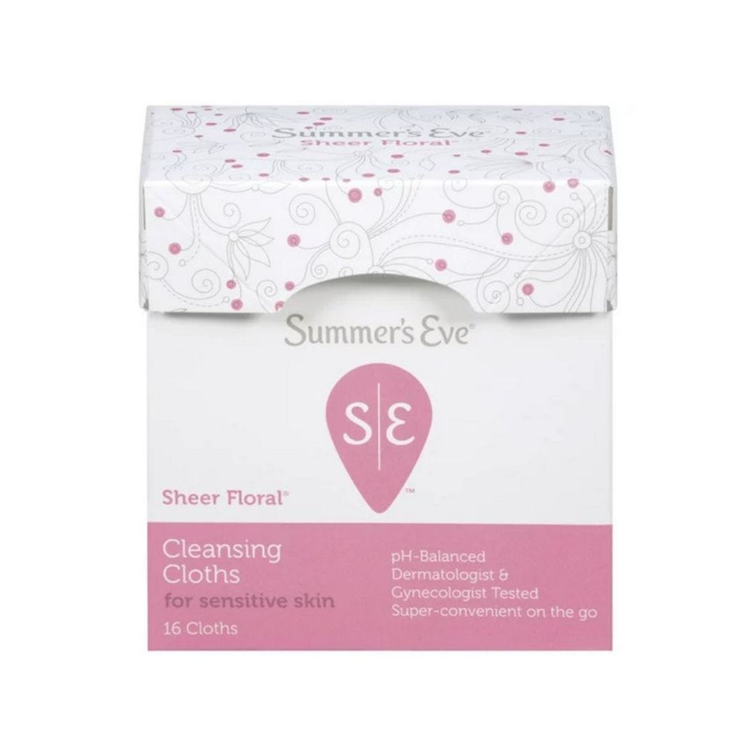 SUMMER’S EVE SHEER FLORAL CLEANSING CLOTHS 16 UNITE