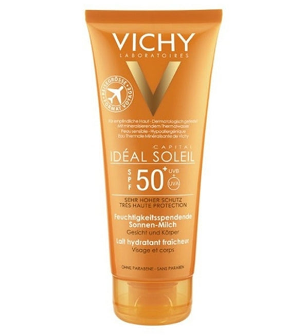 Vichy Ideal Soleil Lait Hydratant Fraicheur SPF 50+ Visage et Corps – 100 ml