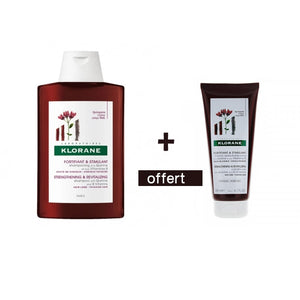 Klorane Shampooing Traitant Fortifiant à la Quinine et Vitamine B6 (200 ml) + Baume Après-Shampooing à la quinine (50ml) OFFERT