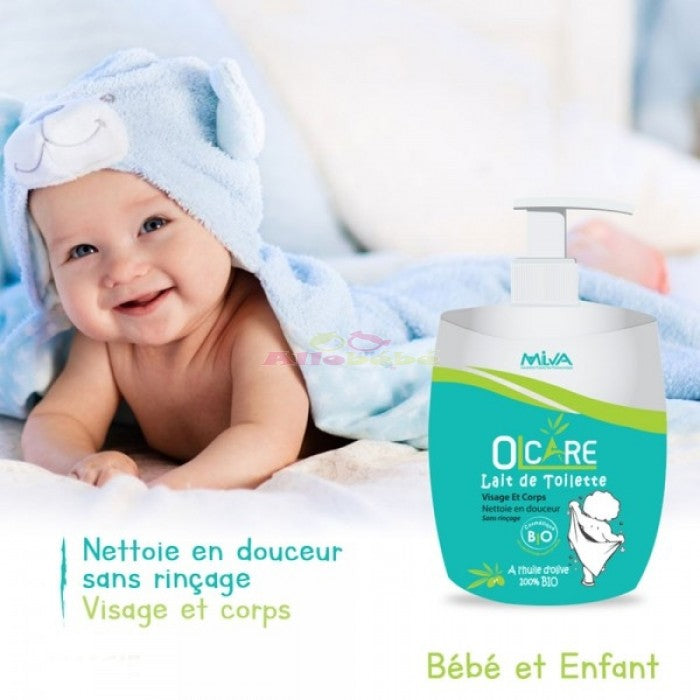 Lait de toilette bébé à l'huile d'olive BIO - Olcare – Para des 3 S