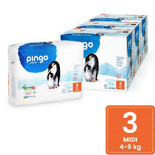 Couches Écologiques Taille 3 (4-9kg) 44unités Pingo