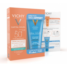 Charger l&#39;image dans la galerie, Offre Vichy Capital Soleil Crème Onctueuse IP50+ (50 ml) + Ideal Soleil Lait Après Soleil (100ml) Offert
